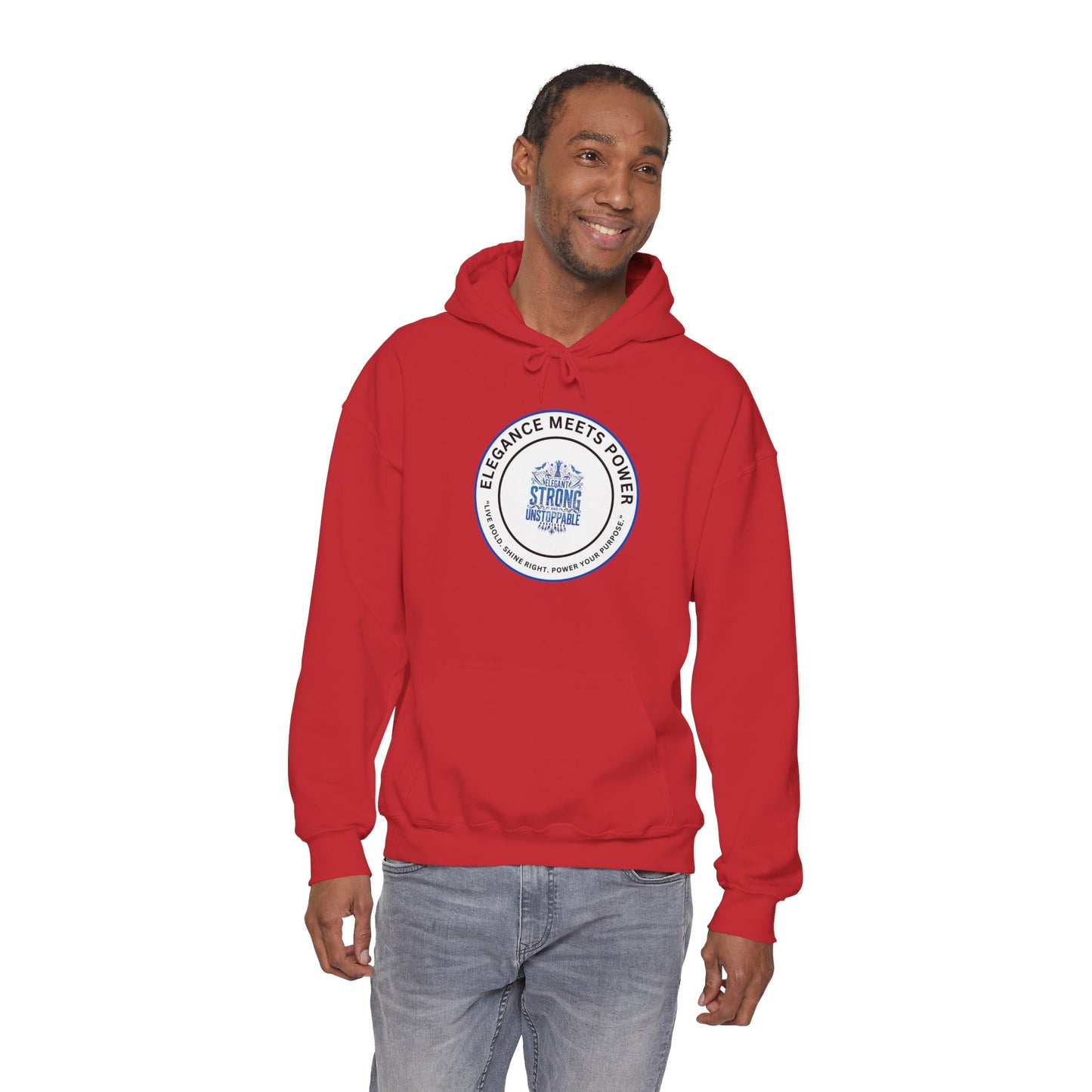 Hoodie — "Elegance Meets Power" Strong and Stylish Badge Pullover