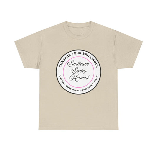 Embrace Your Brilliance Men's Tee — "Embrace Every Moment" Inspirational Graphic Shirt