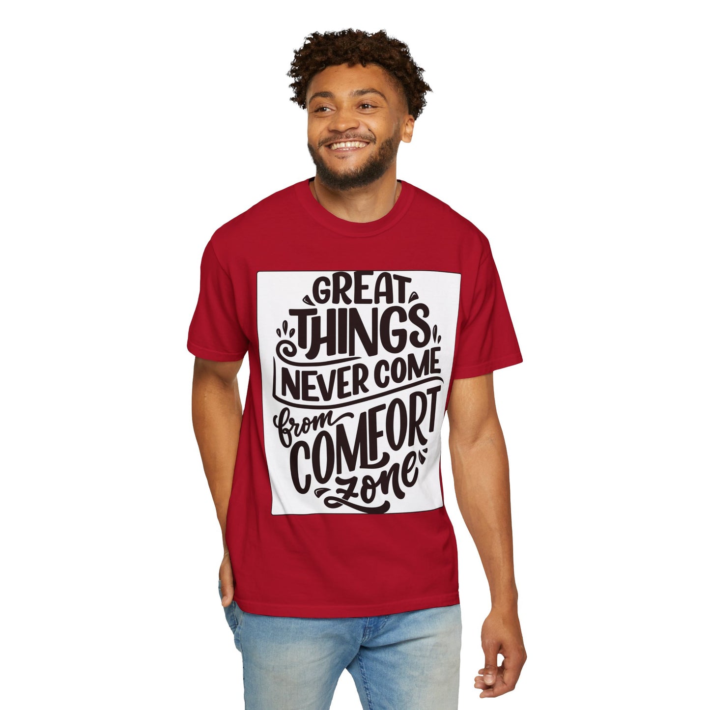 Motivational Tee - "Great Things Never Come From Comfort Zone" Graphic T-Shirt