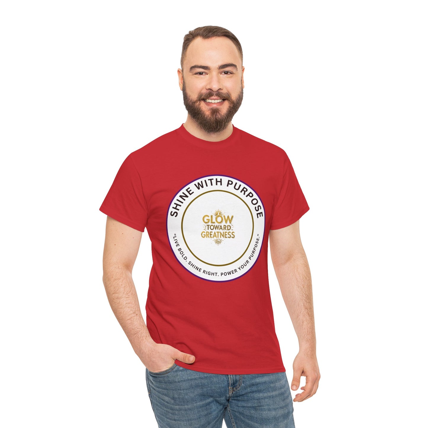Shine With Purpose Tee — "Glow Toward Greatness" Inspirational Graphic T‑Shirt