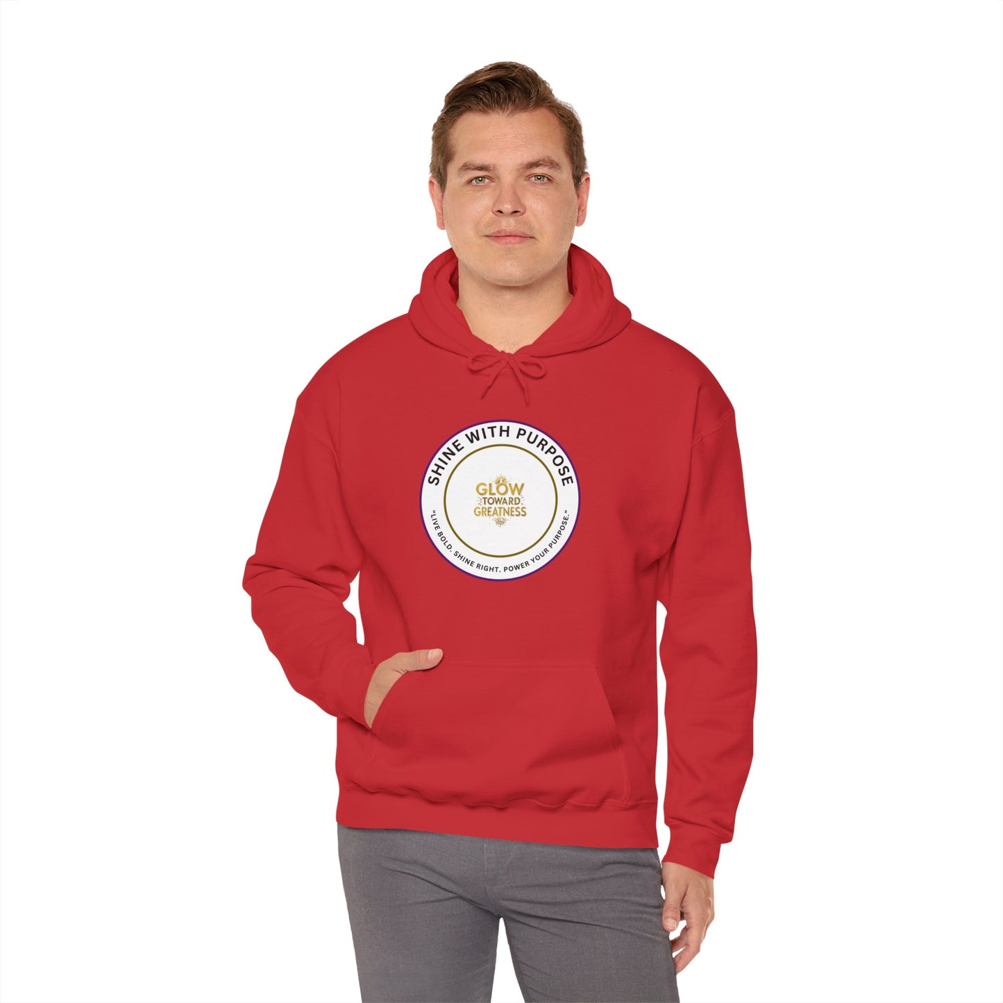 Shine With Purpose Hoodie – "Glow Towards Greatness" Inspirational Pullover