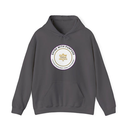 Shine With Purpose Hoodie – "Glow Towards Greatness" Inspirational Pullover