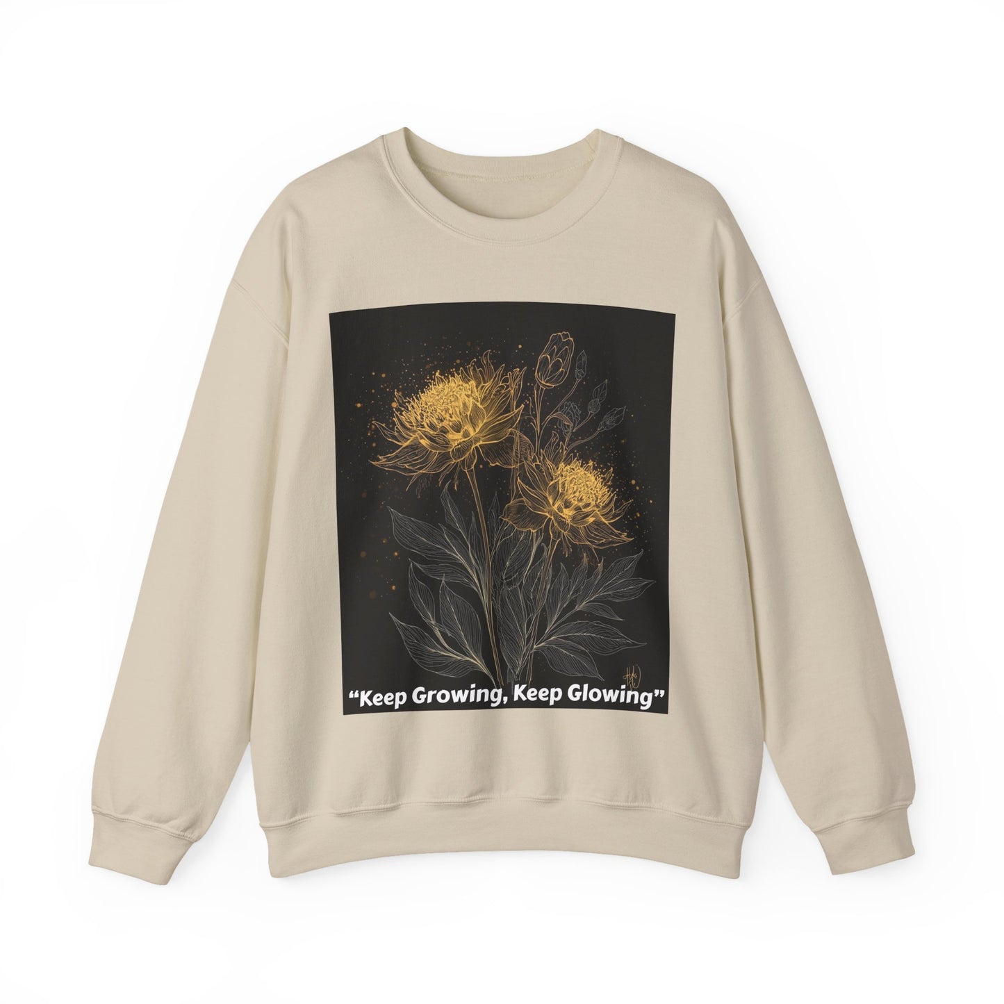 Keep Growing, Keep Glowing Floral Crewneck Sweatshirt
