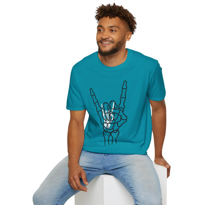 Skeleton Hand Rock Sign T-Shirt