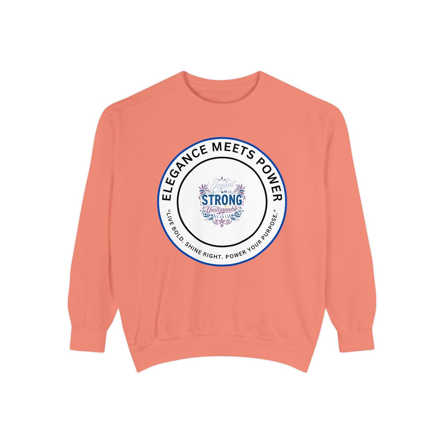 Strong Floral Crest Sweatshirt — "Elegance Meets Power" Crewneck