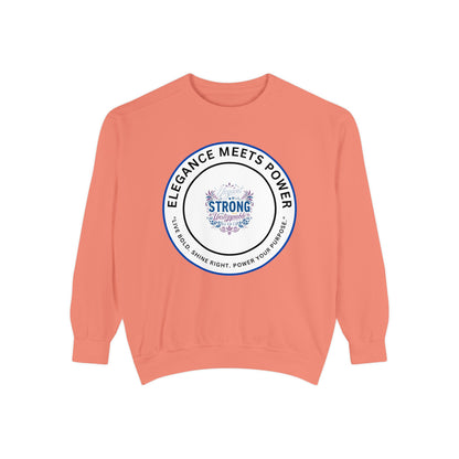 Strong Floral Crest Sweatshirt — "Elegance Meets Power" Crewneck