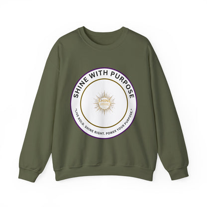 Shine With Purpose Crewneck Sweatshirt — Inspirational Graphic Pullover