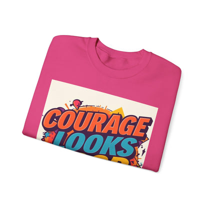 Courage Looks Good On You Sweatshirt — Inspirational Graphic Crewneck