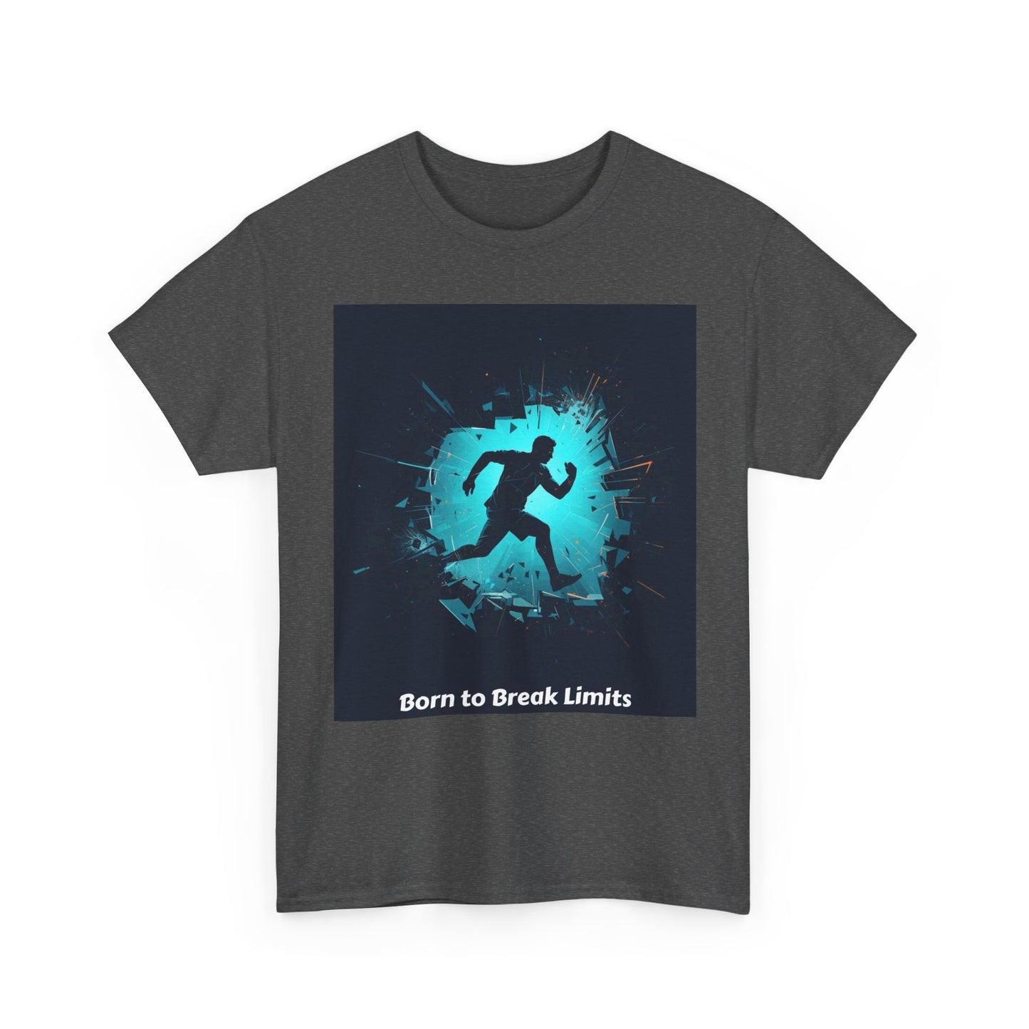 Running T-Shirt — 'Born to Break Limits' Motivational Athletic Tee
