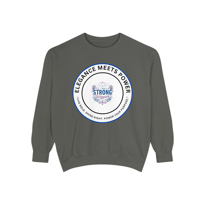 Strong Floral Crest Sweatshirt — "Elegance Meets Power" Crewneck