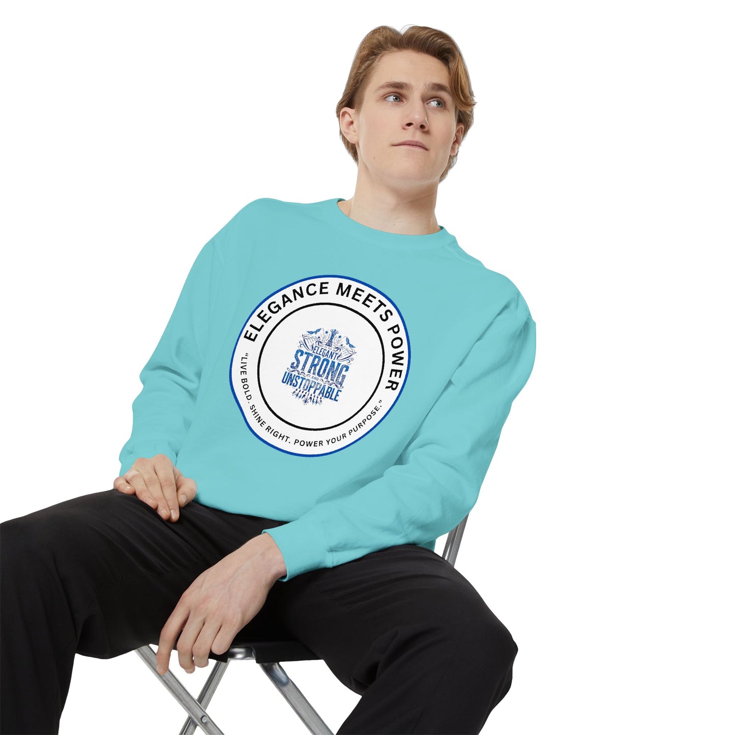 Elegance Meets Power Sweatshirt — "Strong & Gracious" Graphic Crewneck