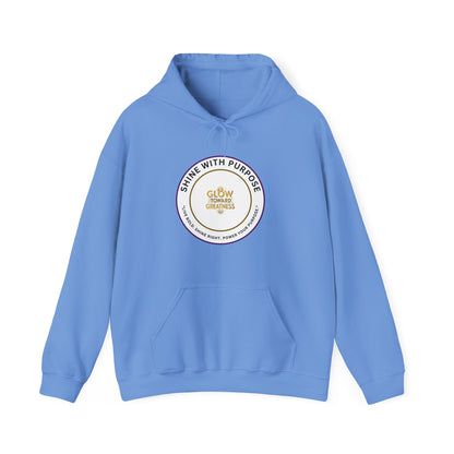 Shine With Purpose Hoodie – "Glow Towards Greatness" Inspirational Pullover