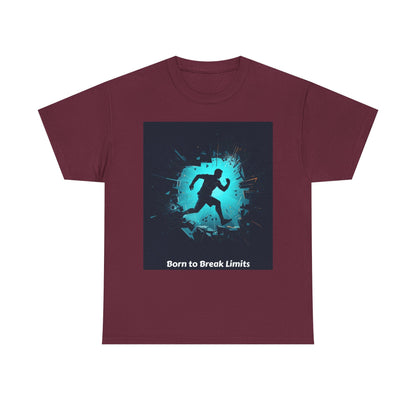 Running T-Shirt — 'Born to Break Limits' Motivational Athletic Tee