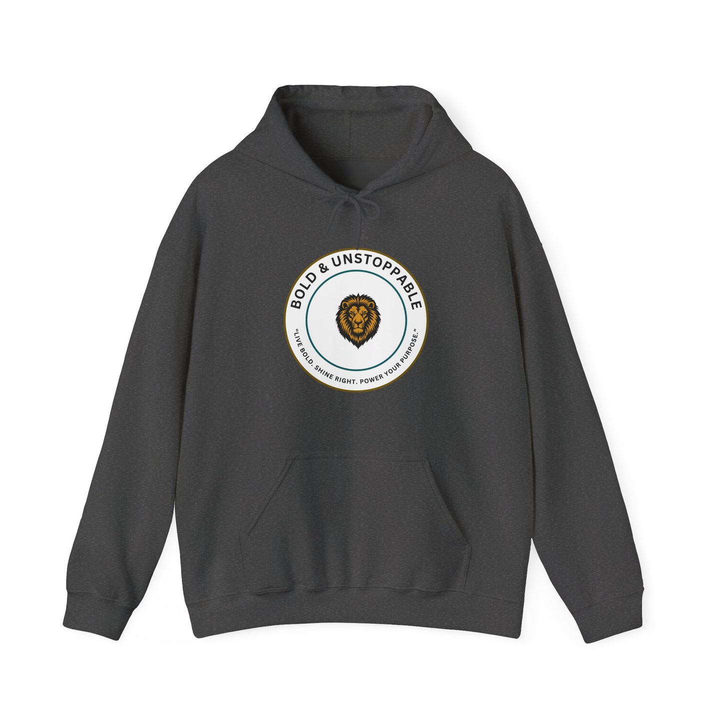 Bold & Unstoppable Lion Hoodie — Inspirational Graphic Pullover