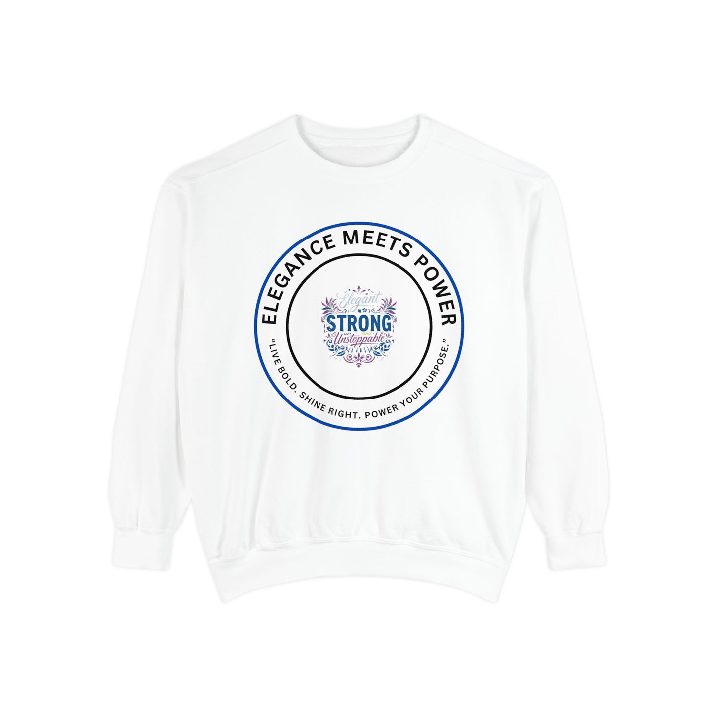 Strong Floral Crest Sweatshirt — "Elegance Meets Power" Crewneck
