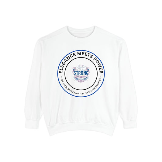 Strong Floral Crest Sweatshirt — "Elegance Meets Power" Crewneck