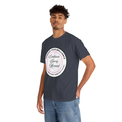 Embrace Your Brilliance Men's Tee — "Embrace Every Moment" Inspirational Graphic Shirt