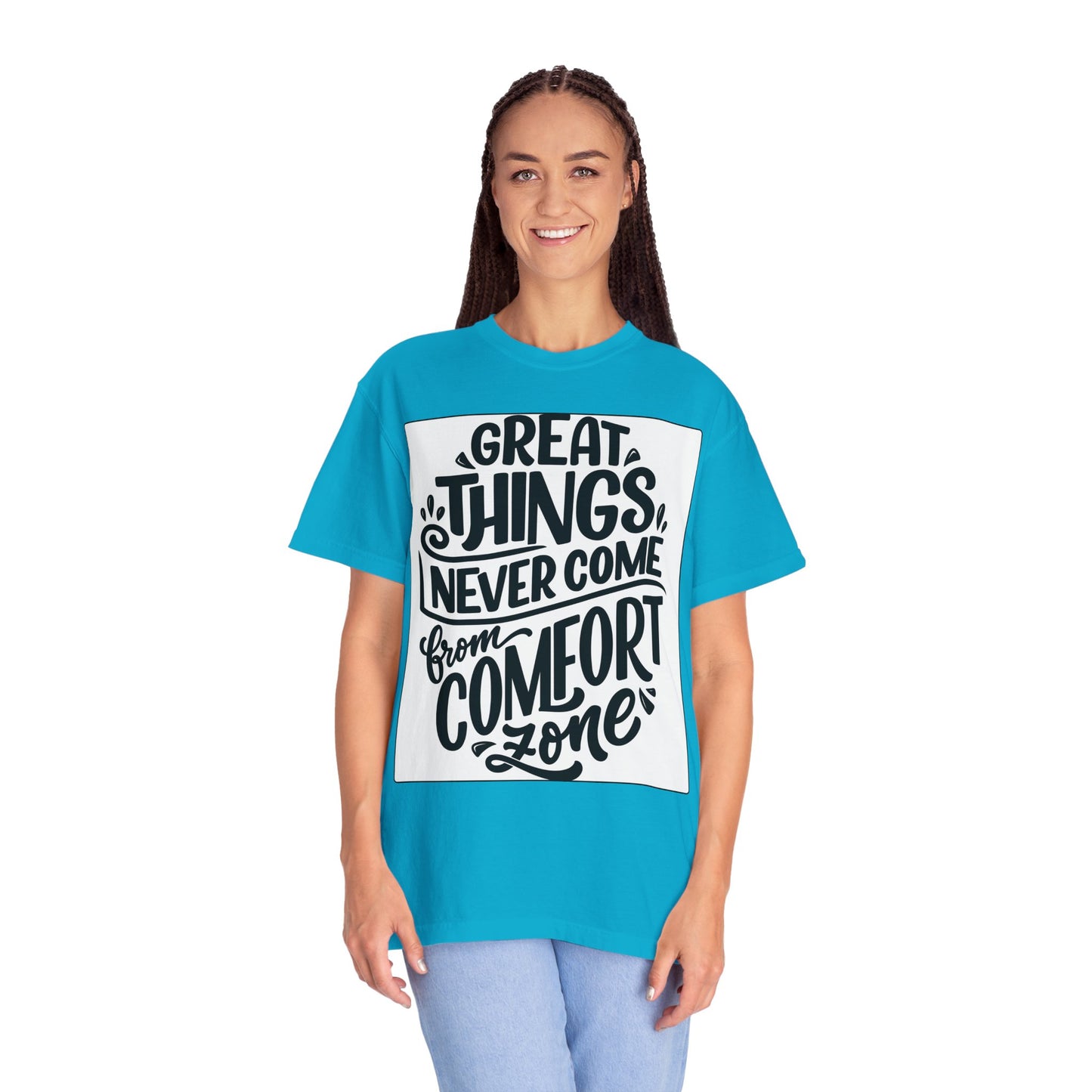 Motivational Tee - "Great Things Never Come From Comfort Zone" Graphic T-Shirt