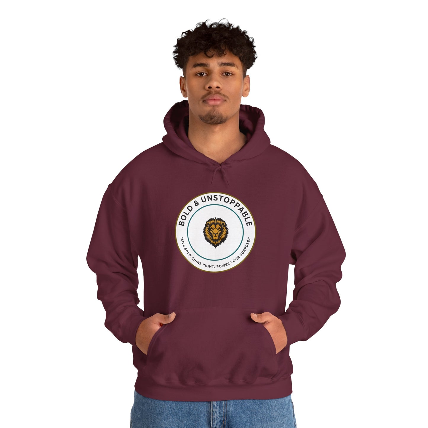 Bold & Unstoppable Lion Hoodie — Inspirational Graphic Pullover