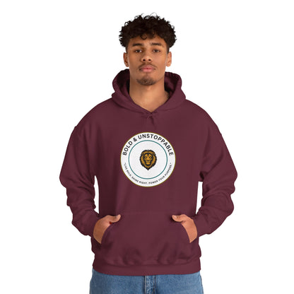 Bold & Unstoppable Lion Hoodie — Inspirational Graphic Pullover