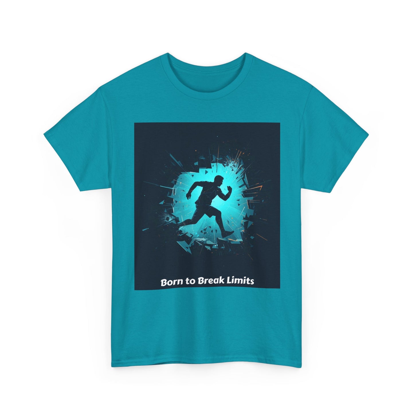 Running T-Shirt — 'Born to Break Limits' Motivational Athletic Tee
