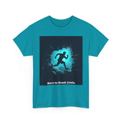 Running T-Shirt — 'Born to Break Limits' Motivational Athletic Tee