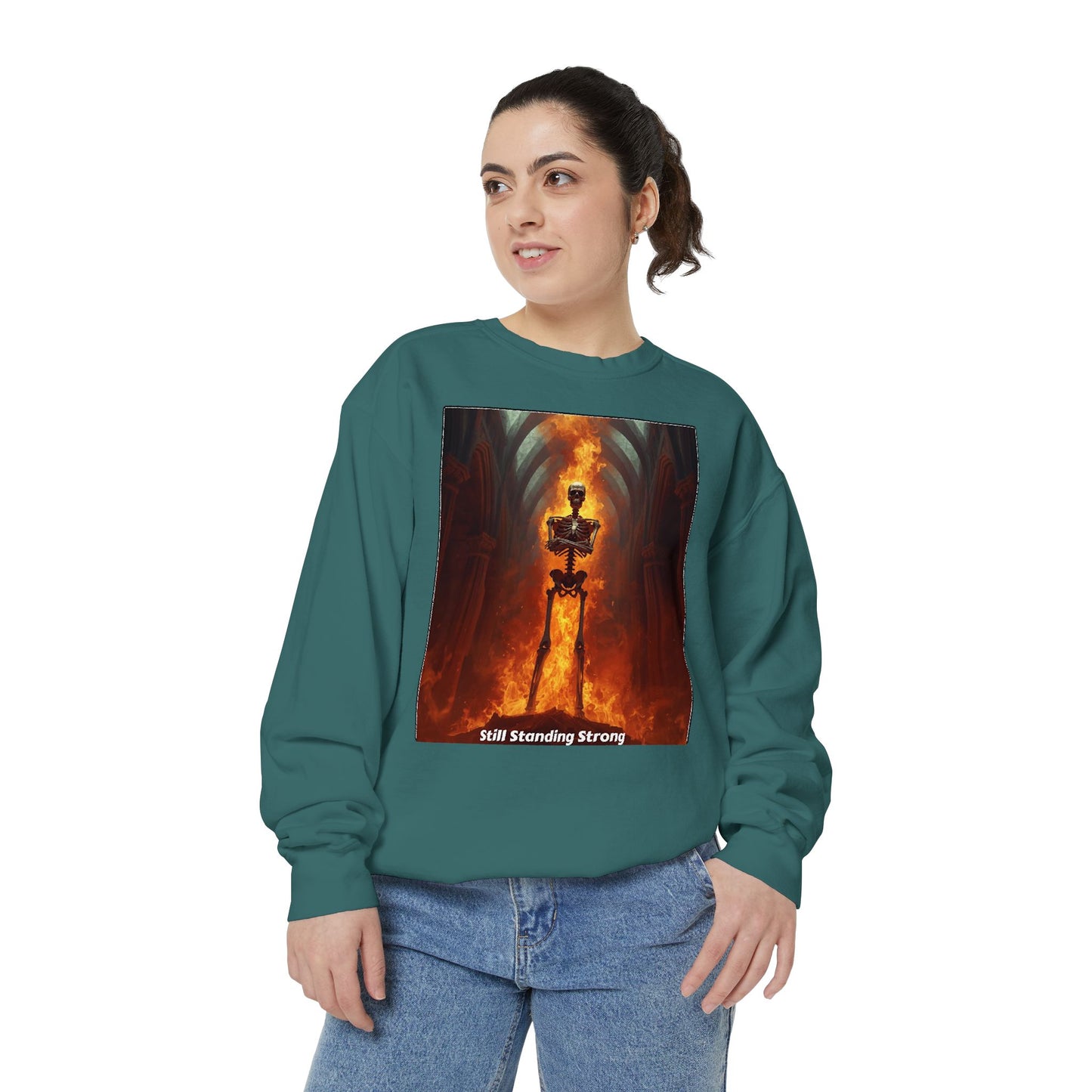 Flaming Sword Cathedral Sweatshirt — Still Standing Strong