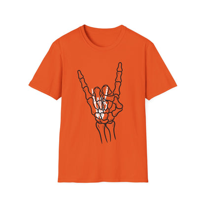 Skeleton Hand Rock Sign T-Shirt