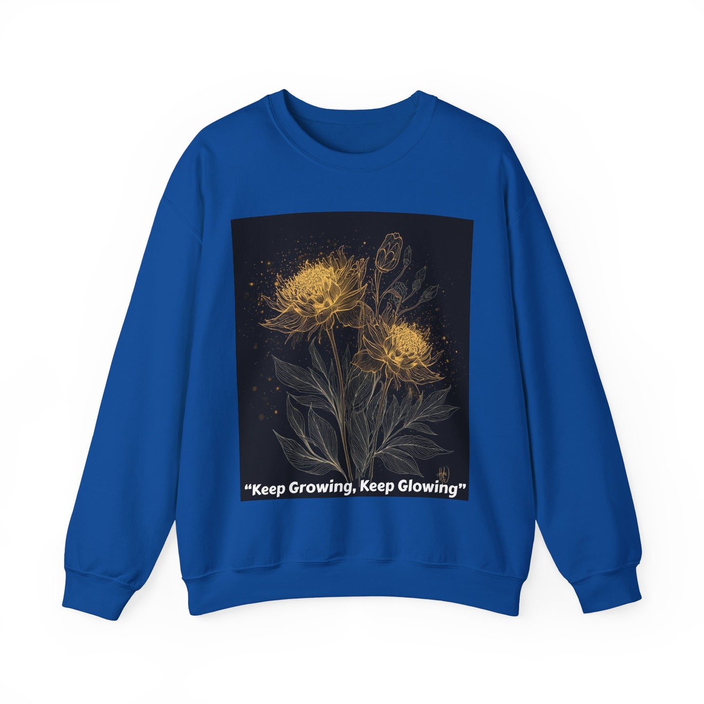 Keep Growing, Keep Glowing Floral Crewneck Sweatshirt