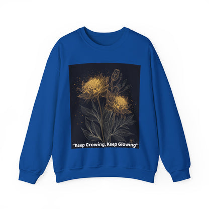 Keep Growing, Keep Glowing Floral Crewneck Sweatshirt