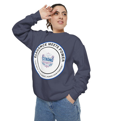 Strong Floral Crest Sweatshirt — "Elegance Meets Power" Crewneck