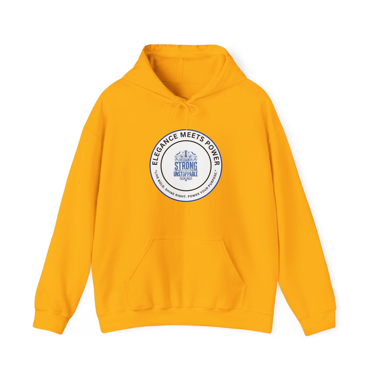 Hoodie — "Elegance Meets Power" Strong and Stylish Badge Pullover
