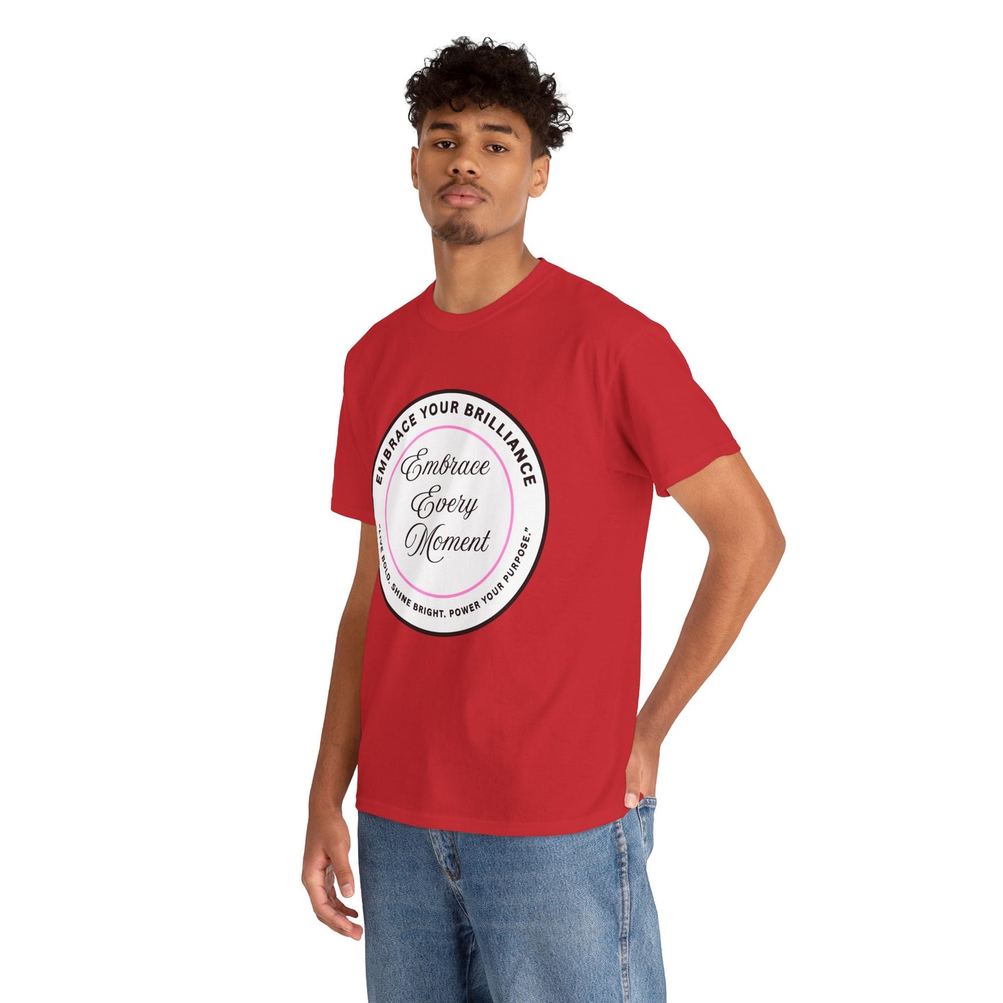 Embrace Your Brilliance Men's Tee — "Embrace Every Moment" Inspirational Graphic Shirt