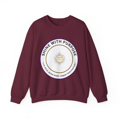 Shine With Purpose Crewneck Sweatshirt — Inspirational Graphic Pullover