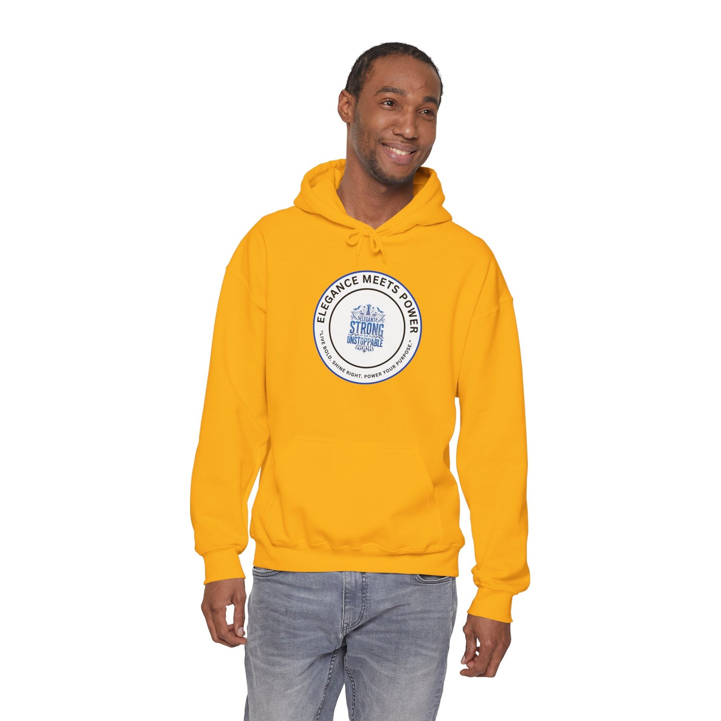 Hoodie — "Elegance Meets Power" Strong and Stylish Badge Pullover