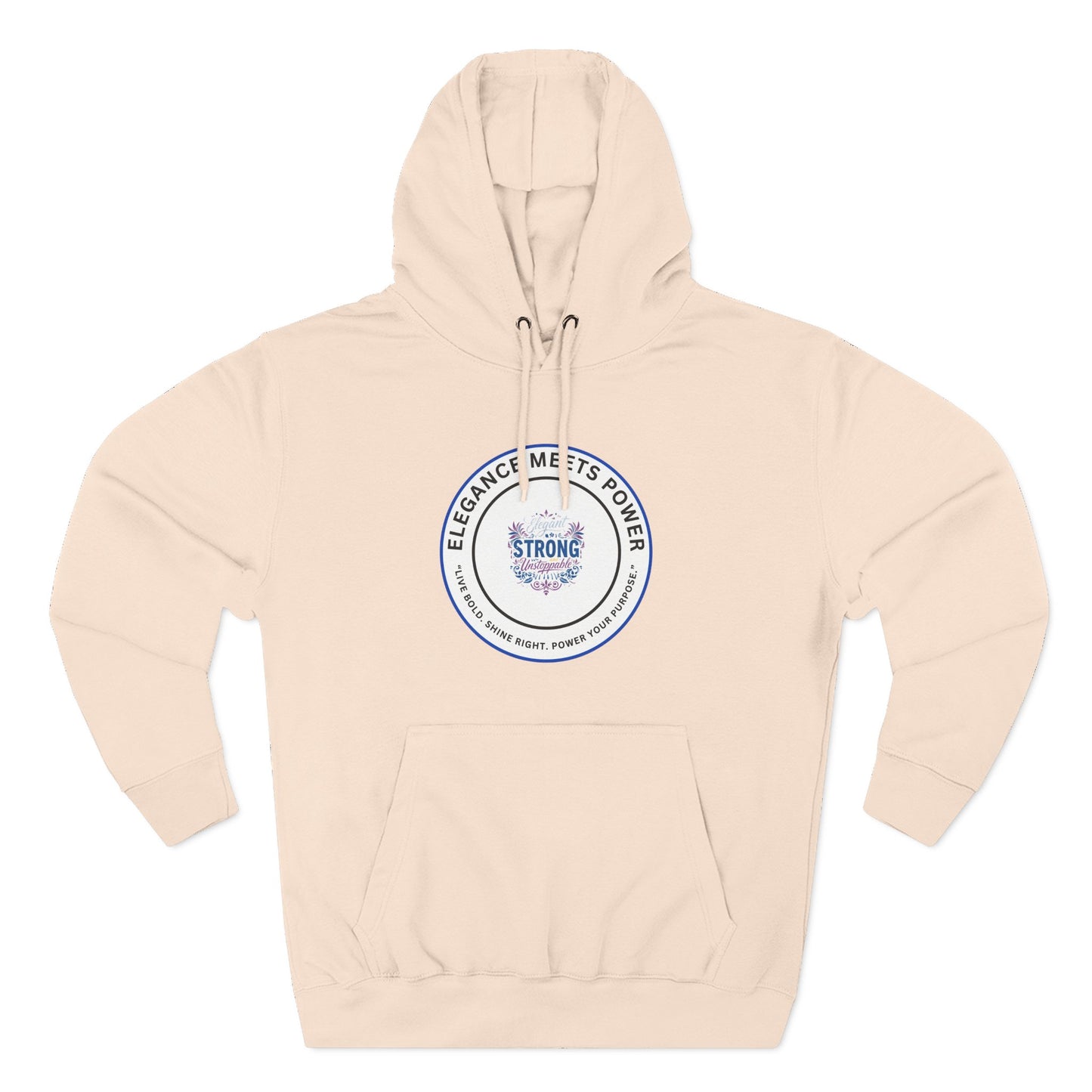 Strong Elegance Hoodie — "Elegance Meets Power" Fleece Pullover
