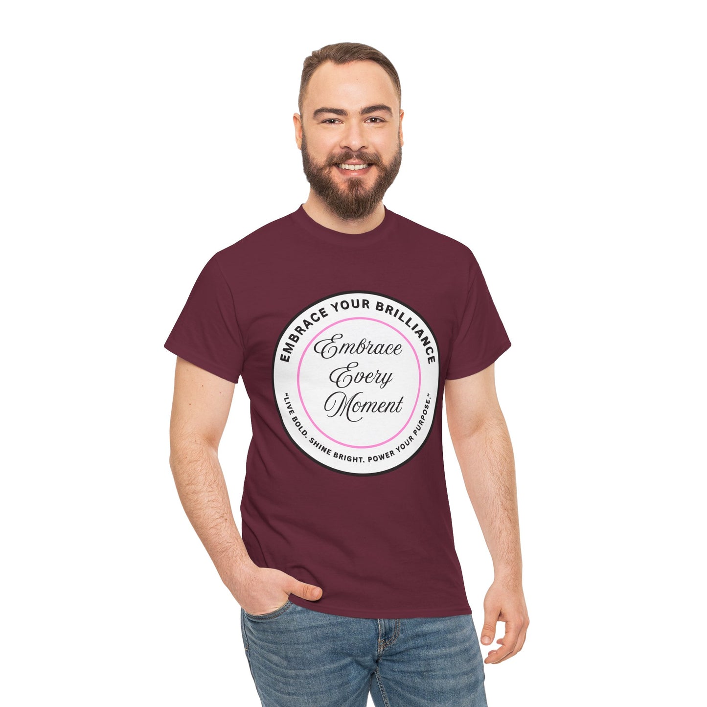 Embrace Your Brilliance Men's Tee — "Embrace Every Moment" Inspirational Graphic Shirt