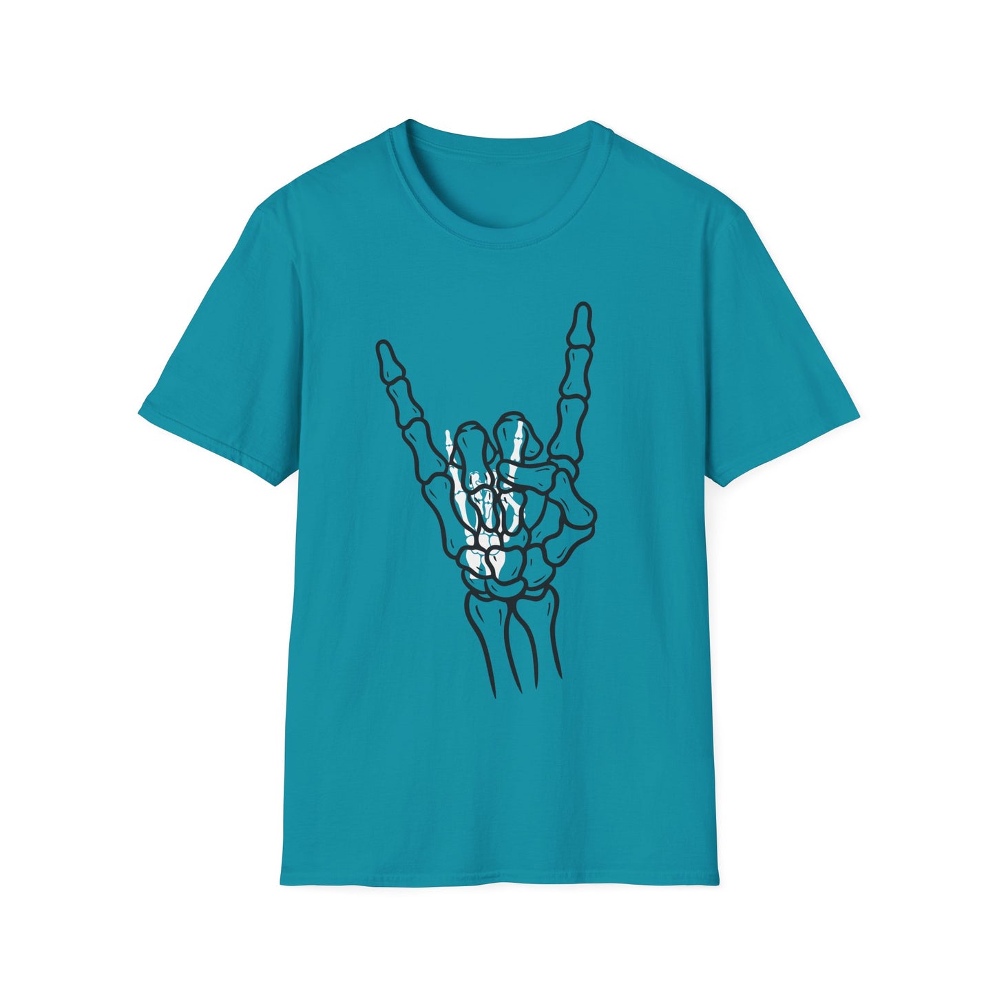 Skeleton Hand Rock Sign T-Shirt
