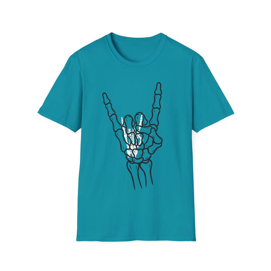 Skeleton Hand Rock Sign T-Shirt