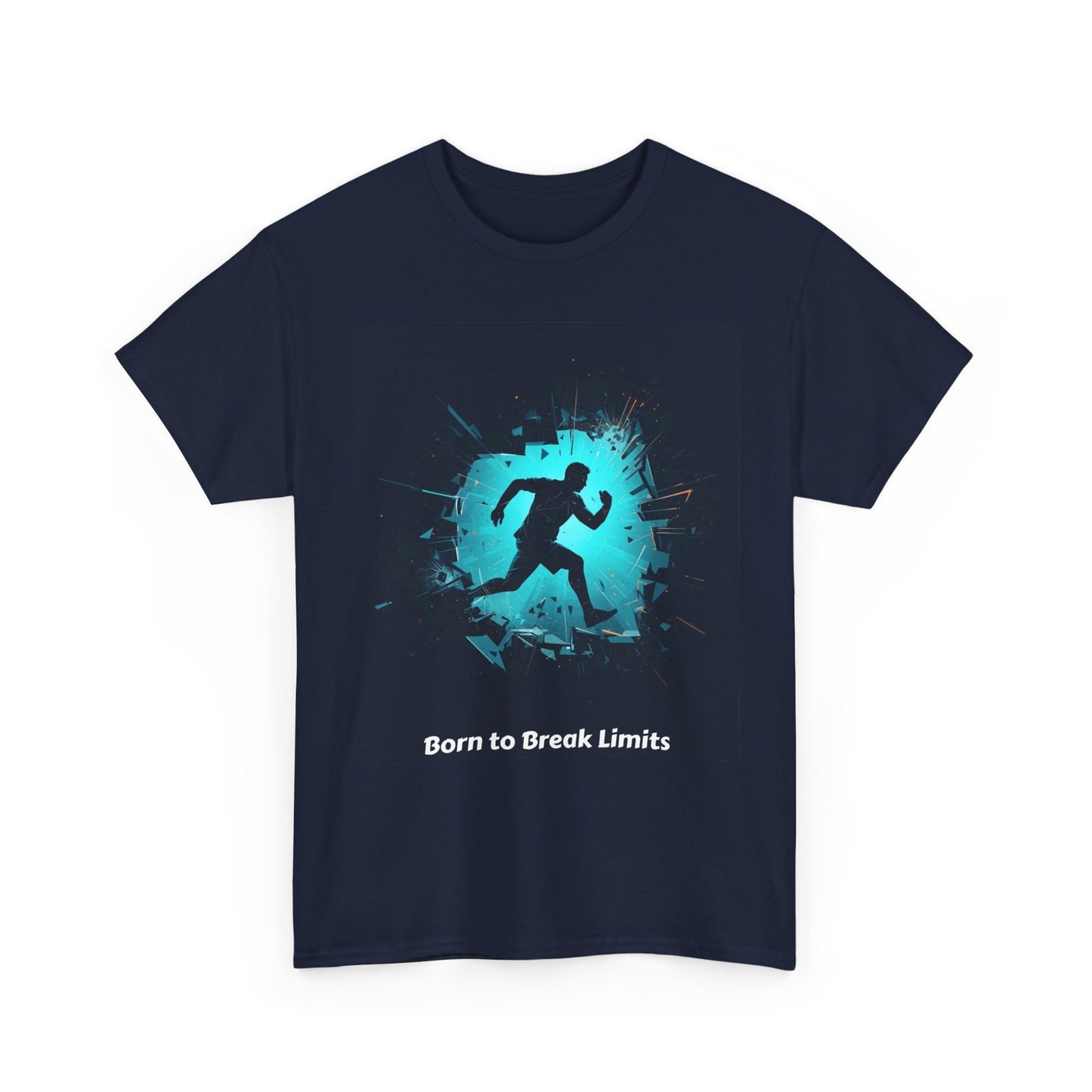 Running T-Shirt — 'Born to Break Limits' Motivational Athletic Tee