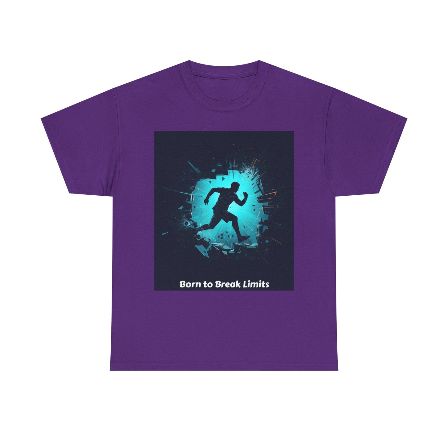 Running T-Shirt — 'Born to Break Limits' Motivational Athletic Tee