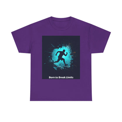Running T-Shirt — 'Born to Break Limits' Motivational Athletic Tee