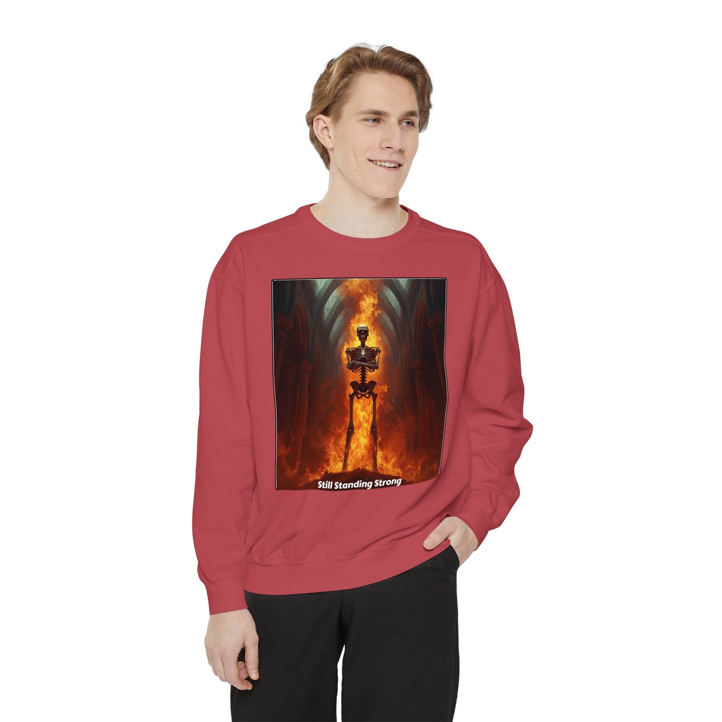 Flaming Sword Cathedral Sweatshirt — Still Standing Strong
