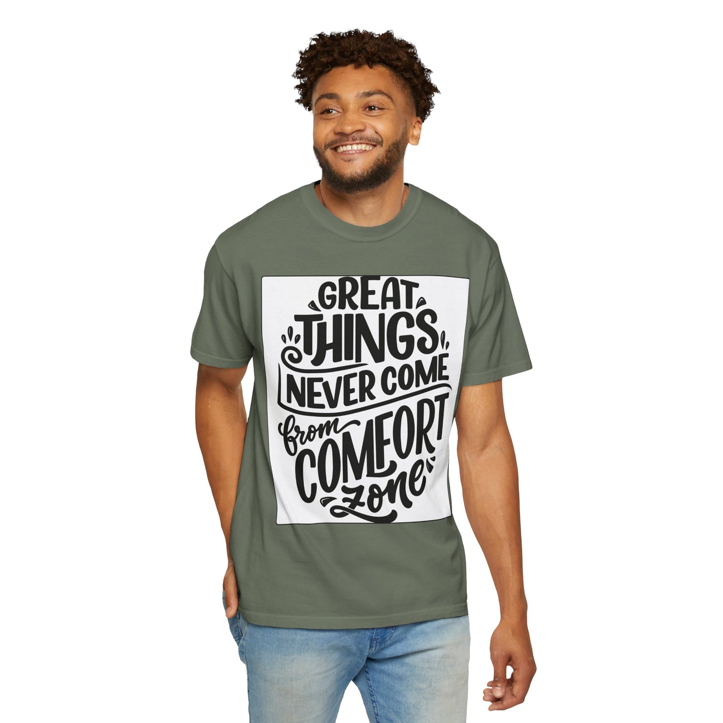 Motivational Tee - "Great Things Never Come From Comfort Zone" Graphic T-Shirt