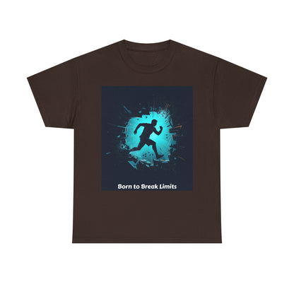 Running T-Shirt — 'Born to Break Limits' Motivational Athletic Tee