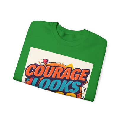 Courage Looks Good On You Sweatshirt — Inspirational Graphic Crewneck