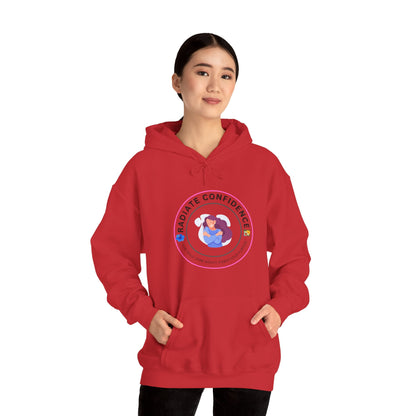 Radiate Confidence Hoodie — Feminine Self-Love Graphic Sweatshirt