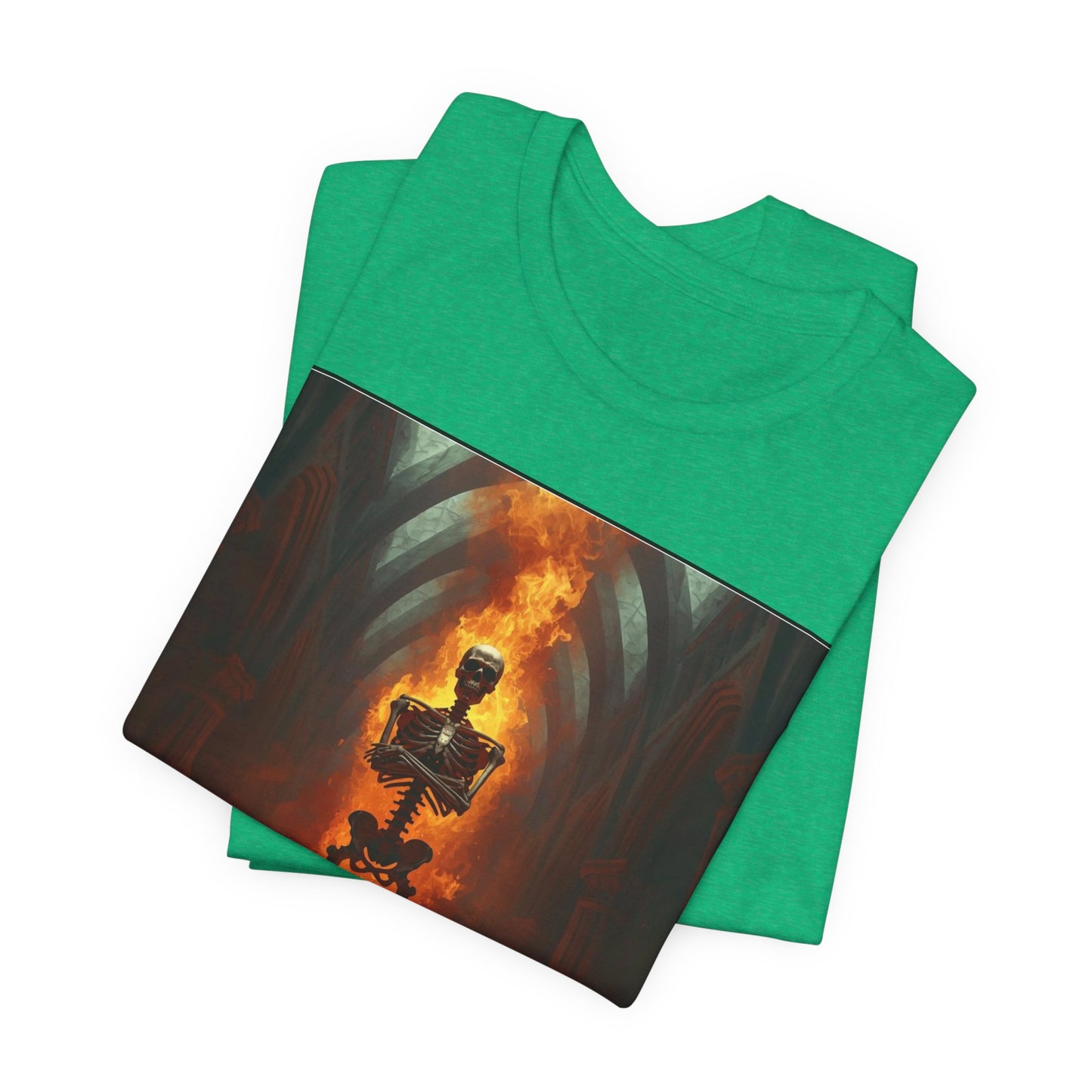 Still Standing Strong T-Shirt — Fiery Skeleton Gothic Tee