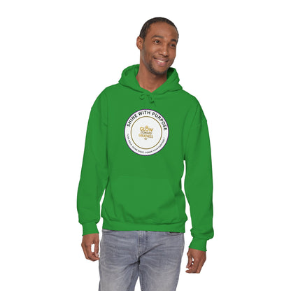 Shine With Purpose Hoodie – "Glow Towards Greatness" Inspirational Pullover