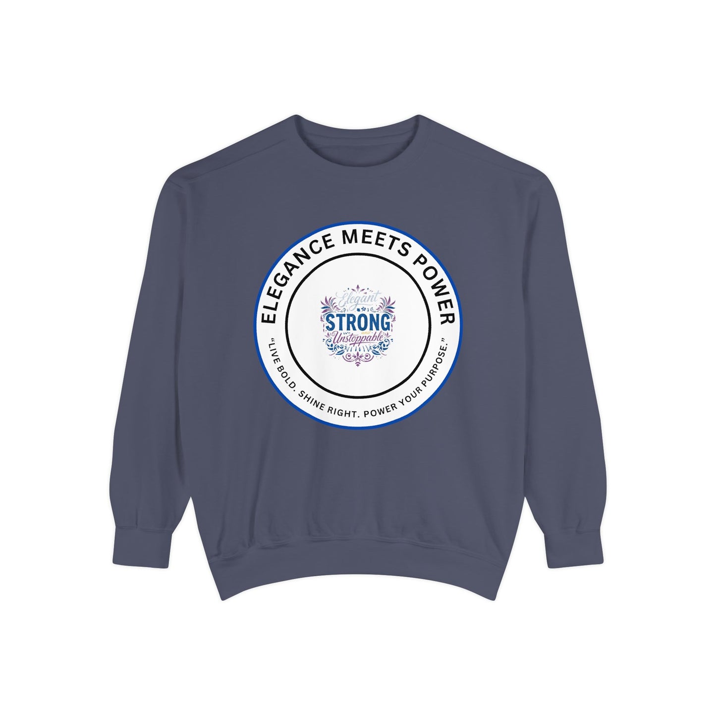 Strong Floral Crest Sweatshirt — "Elegance Meets Power" Crewneck